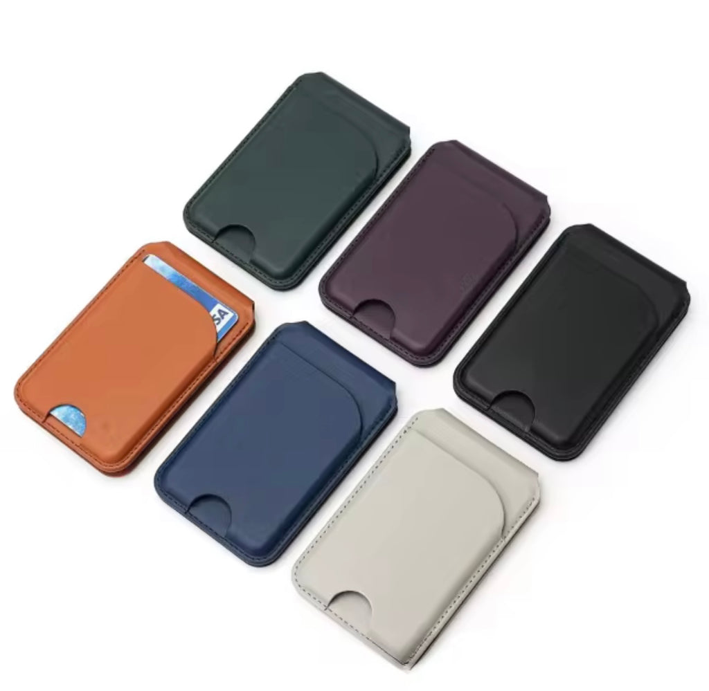 iPhone Genuine Leather Magnetic Card Holder