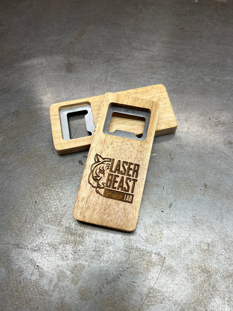 Rectangle wood bottle opener