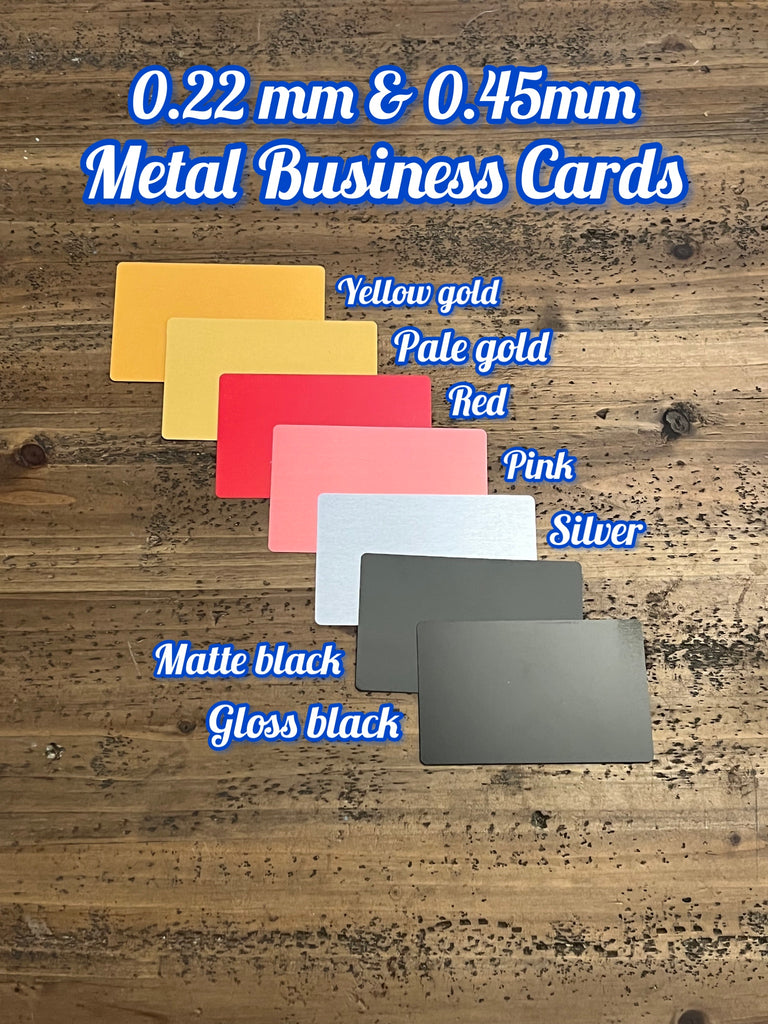 Metal business cards