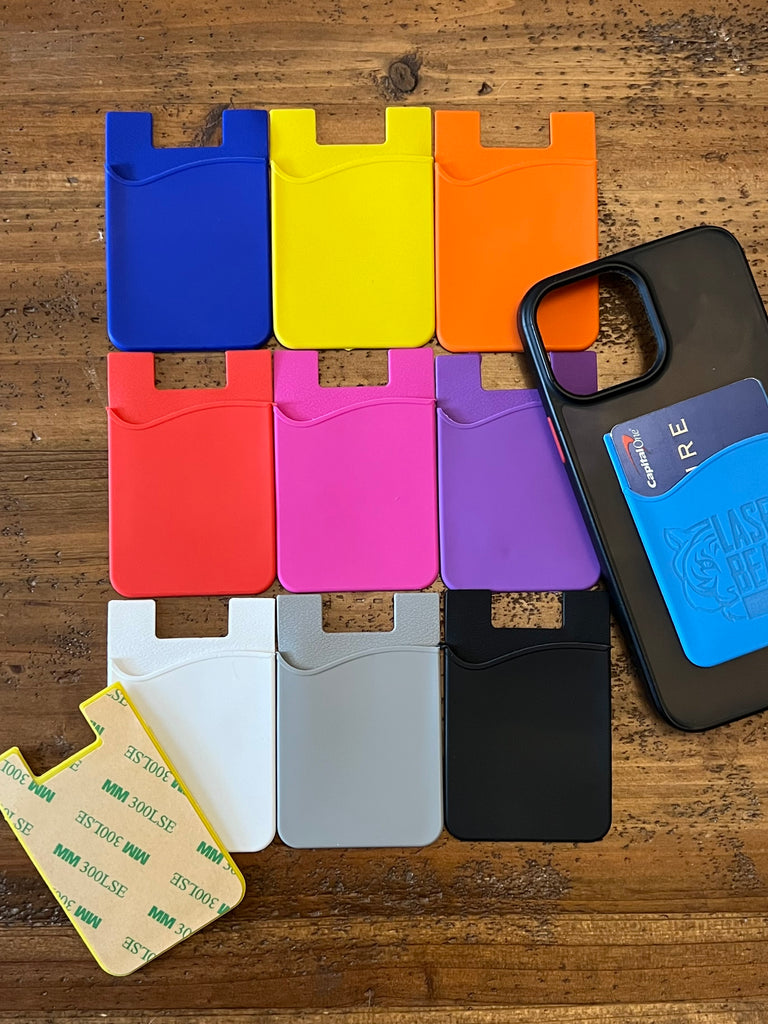 Blank Silicone Card Holder with Sticky Back – LaserBeast Lab