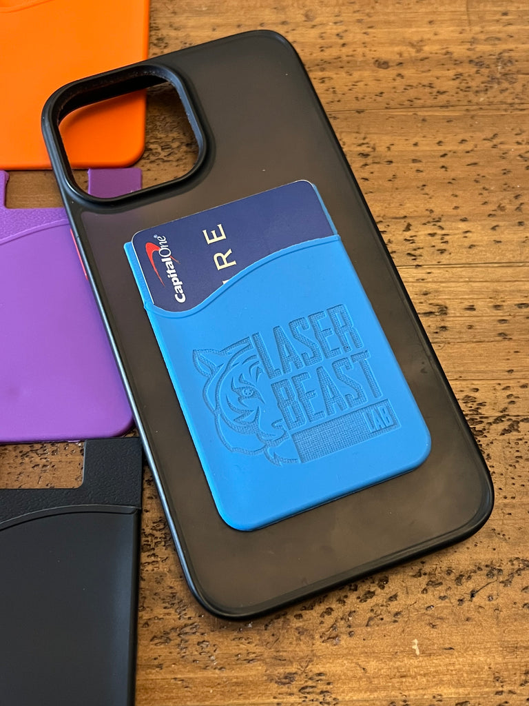 Blank Silicone Card Holder with Sticky Back